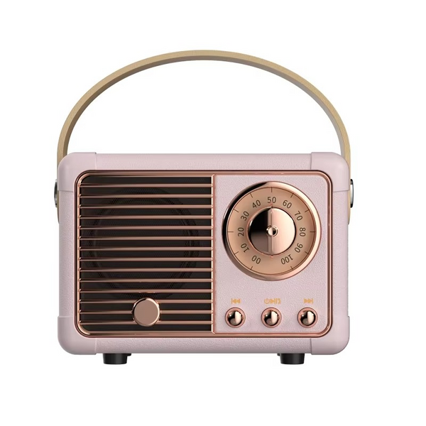 Altavoz Bluetooth inalámbrico de estilo vintage con subwoofer