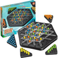 Juego de ajedrez de estrategia triangular para 2-4 jugadores - Divertido juego de mesa familiar para niños y adultos con desafío de banda elástica