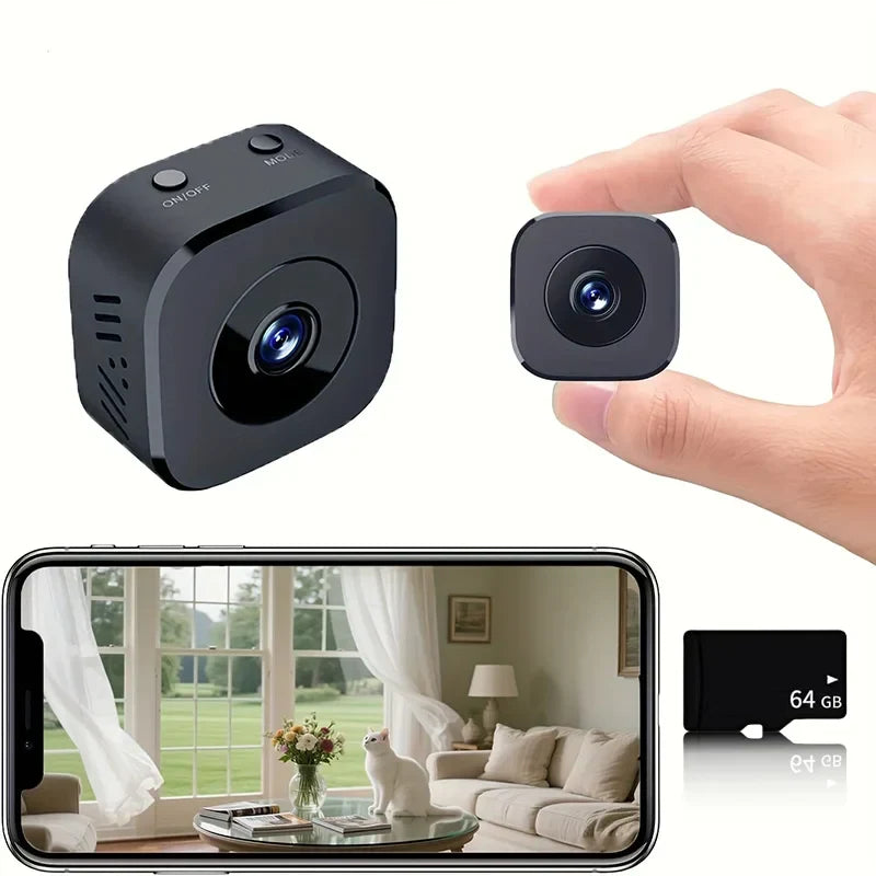 Mini cámara de seguridad inalámbrica WiFi con audio bidireccional, detección de movimiento, visión nocturna infrarroja, 1080P, otoño de 2025