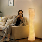 Lámpara de pie LED, lámpara de esquina con temporizador ajustable, pantalla de papel tricolor, primavera 2026, decoración del hogar
