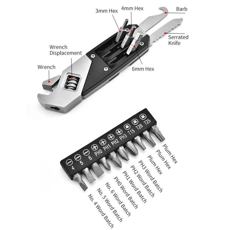 Juego de herramientas de llave inglesa plegable de acero inoxidable Pro Expert