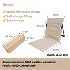 Silla plegable ultraligera para camping: asiento acolchado y comodidad portátil para exteriores.