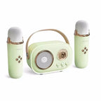 Altavoz portátil Bluetooth para karaoke con micrófono y mini radio FM. Idea de regalo para la vuelta al cole 2025.