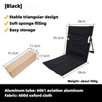 Silla plegable ultraligera para camping: asiento acolchado y comodidad portátil para exteriores.