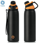 Botella de agua isotérmica de 1000 ml, termo de acero inoxidable con tapa magnética, ideal para viajes de verano de 2026