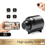 Mini cámara de seguridad WiFi HD 1080P con visión nocturna y detección de movimiento (alimentación por cable)
