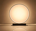 Lámpara de pie circular LED | Diseño moderno de anillo de aluminio