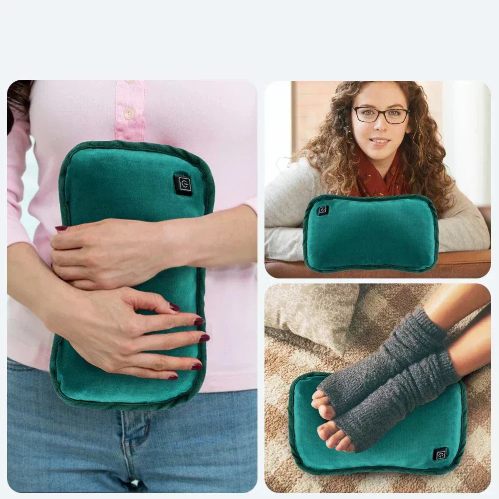 Verwarmbaar USB Kussen 30x20cm Lichtgrijs Groen Calentador de manos Buikkussen Reiskussen