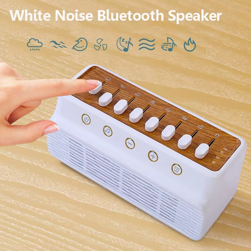 Altavoz Bluetooth portátil de ruido blanco con sonidos de la naturaleza y temporizador de apagado automático