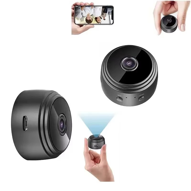Mini cámara de seguridad inalámbrica HD 1080p con visión nocturna y audio