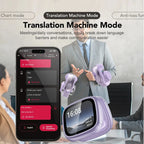 Auriculares inalámbricos de oído abierto con traducción en tiempo real. Traducción de 135 idiomas. Para viajes y oficina. Otoño de 2026.