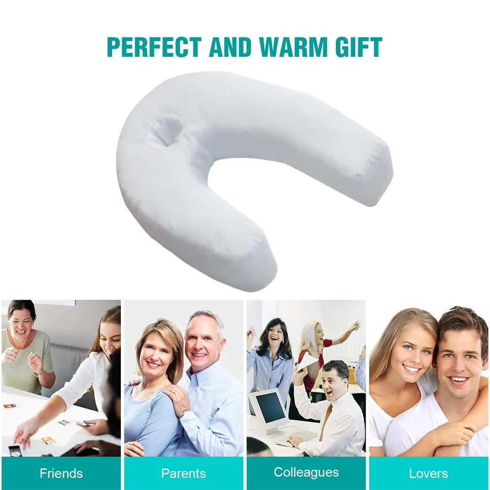 Almohada en forma de U para dormir de lado, para soporte del cuello y la columna vertebral