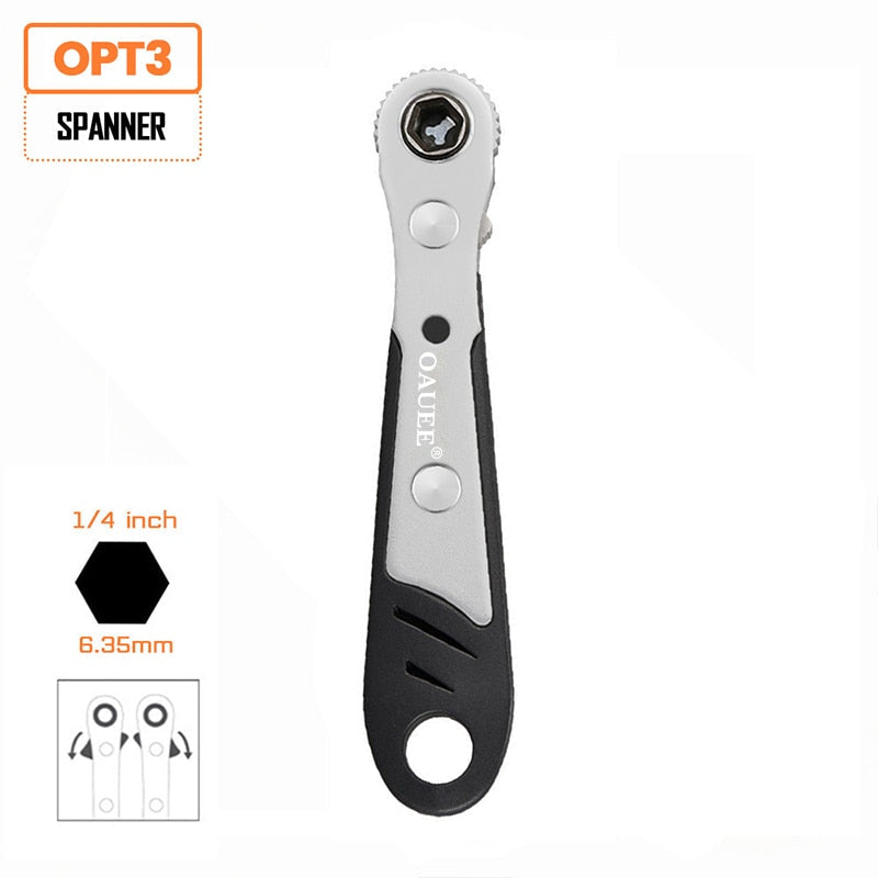 Mini llave de carraca hexagonal de ajuste rápido