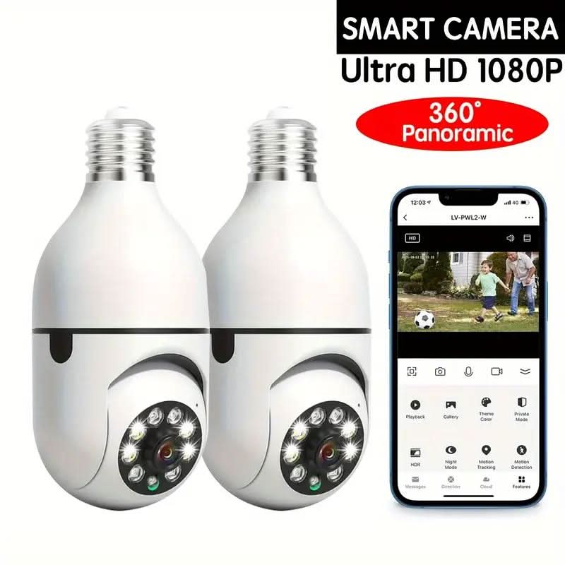 Cámara de vigilancia inteligente con vigilancia nocturna y vigilancia de 360°