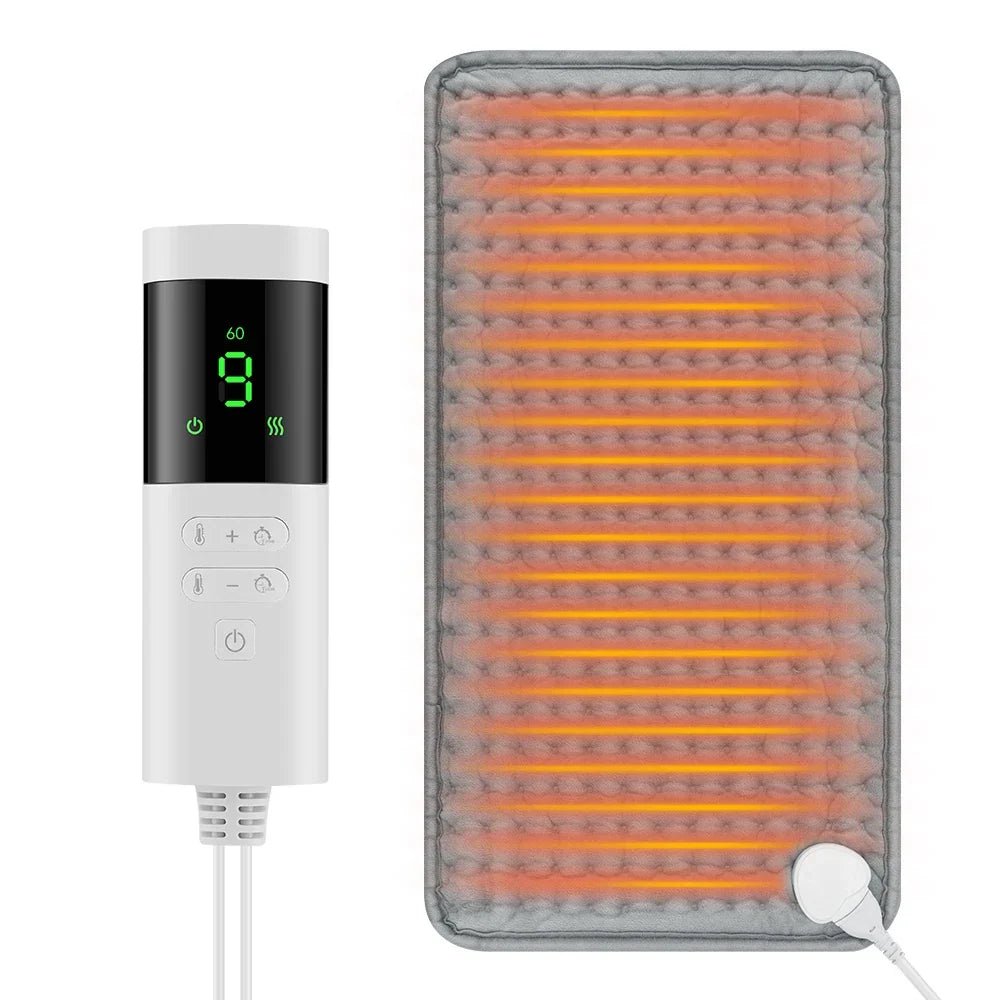 ThermaEase Elektrisches Heizkissen | 9 ajustes de temperatura y 4 modos de temporizador | 30x60cm | Barra de lavado y Schnellheizend | Para Rücken,
