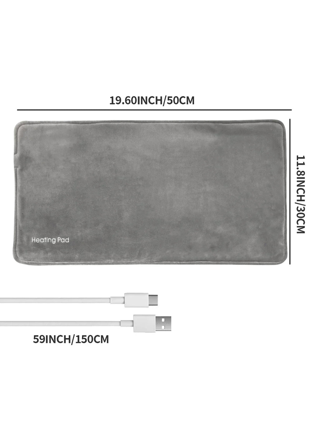 Almohadilla térmica eléctrica USB de 5 V: alivio instantáneo para calambres y dolor de espalda.