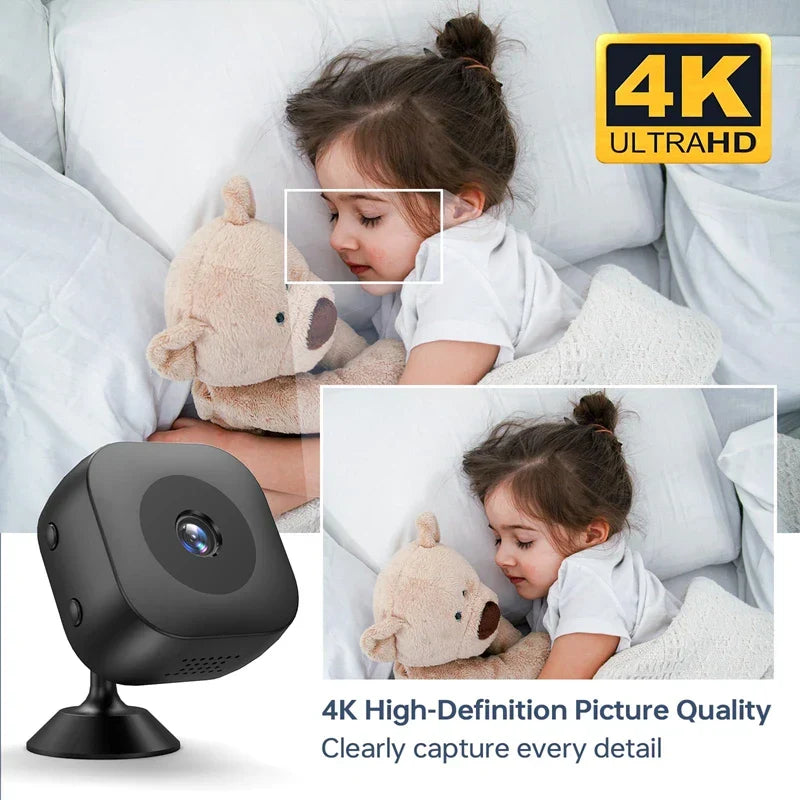 Mini cámara de seguridad HD WiFi con monitor remoto, visión nocturna 1080P, detección de movimiento, hogar inteligente, regalo de otoño de 2025