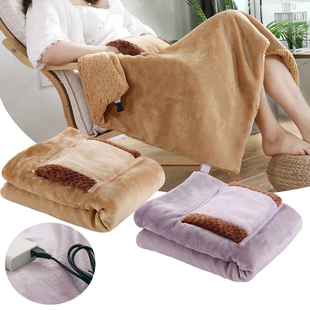 LapComfort - Alfombrilla calefactora USB de 80x60cm para calor directo