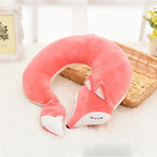 Almohada cervical cómoda para viajes | Diseño de zorro juguetón