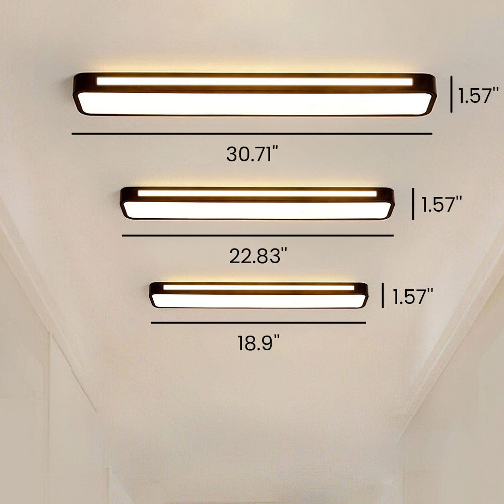 Lámpara de techo LED minimalista fabricada en hierro y acrílico