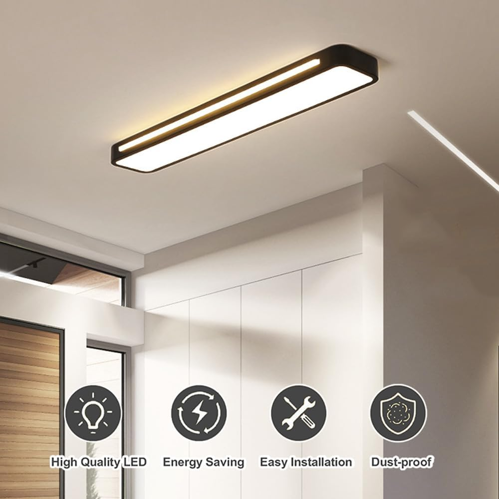 Lámpara de techo LED minimalista fabricada en hierro y acrílico