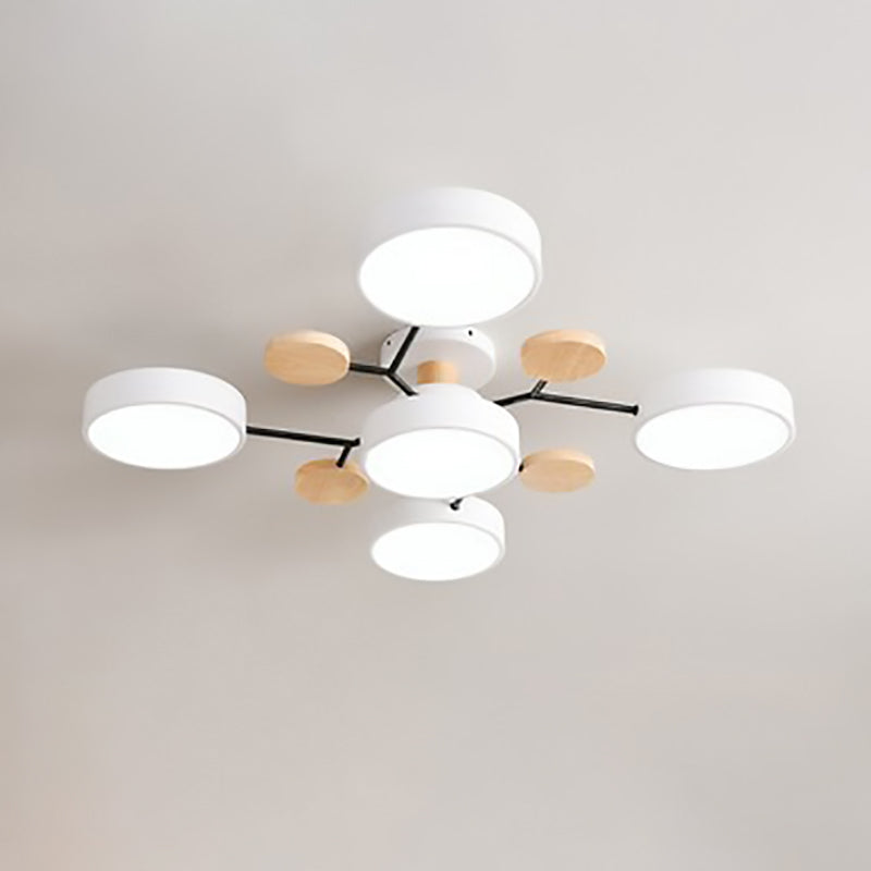 Lámpara de techo LED escandinava de diseño molecular con luz ambiental moderna