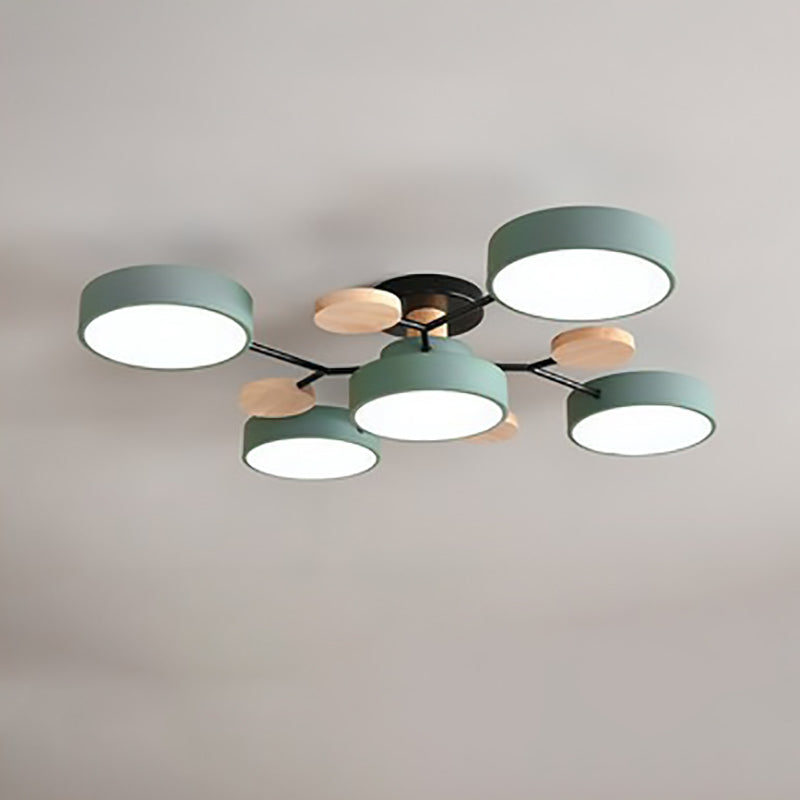 Lámpara de techo LED escandinava de diseño molecular con luz ambiental moderna