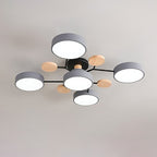 Lámpara de techo LED escandinava de diseño molecular con luz ambiental moderna