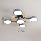 Lámpara de techo LED escandinava de diseño molecular con luz ambiental moderna