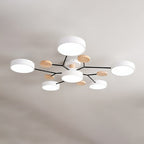 Lámpara de techo LED escandinava de diseño molecular con luz ambiental moderna