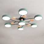 Lámpara de techo LED escandinava de diseño molecular con luz ambiental moderna