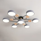 Lámpara de techo LED escandinava de diseño molecular con luz ambiental moderna