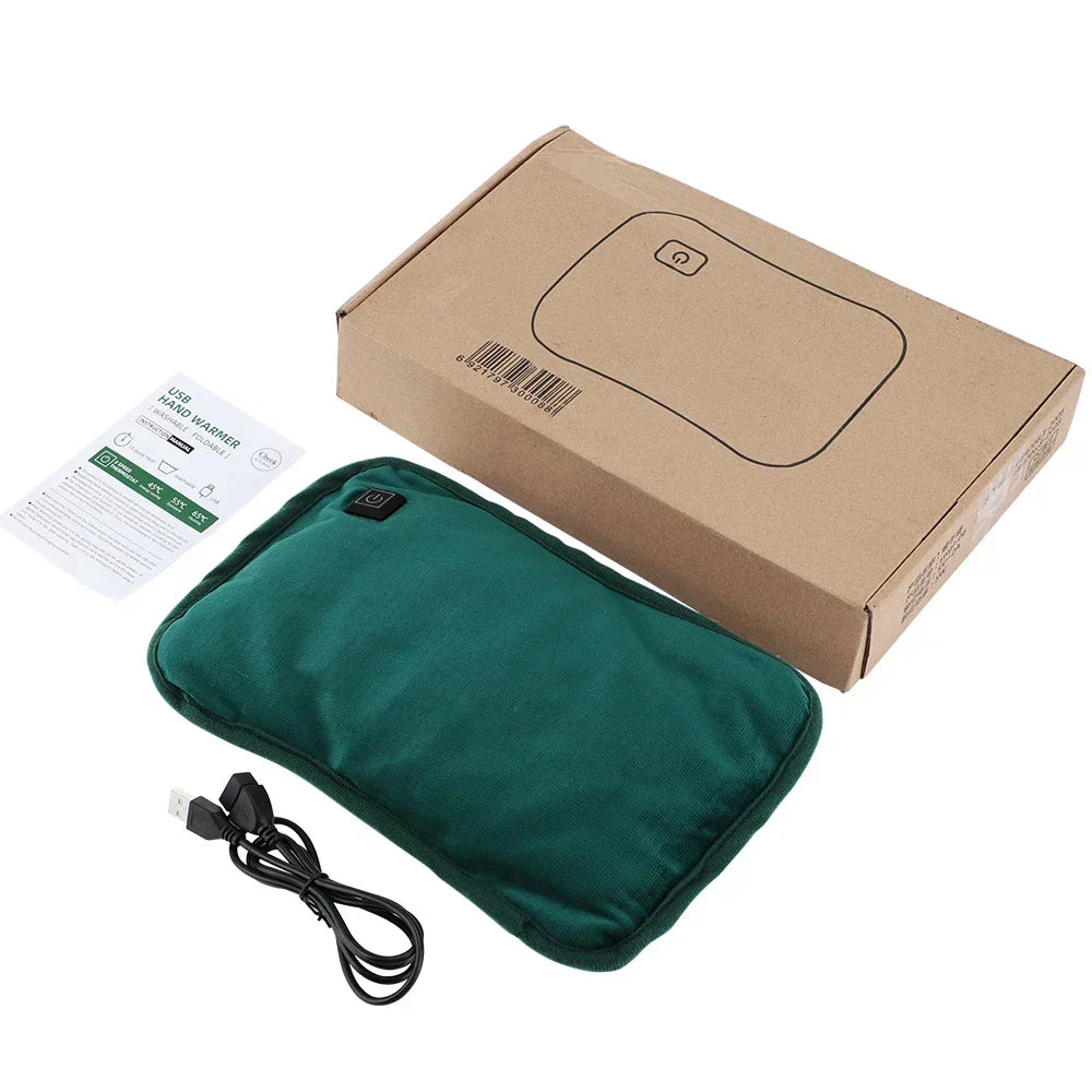 Verwarmbaar USB Kussen 30x20cm Lichtgrijs Groen Calentador de manos Buikkussen Reiskussen