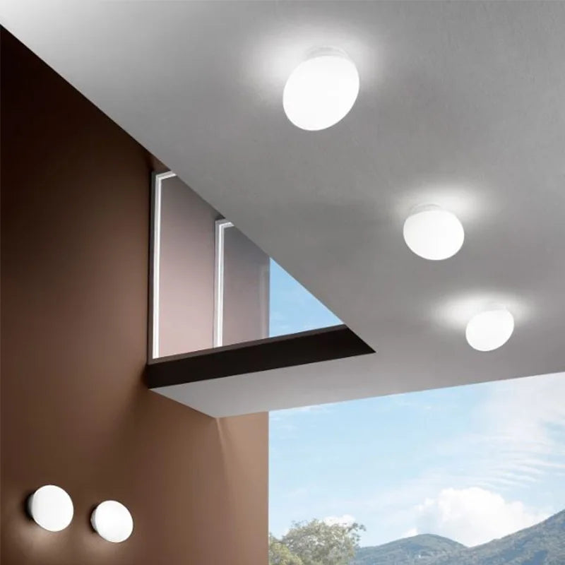 Lámpara de techo moderna | Panel de disco LED blanco