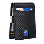 SafeSlim | Cartera de cuero RFID para hombre con diseño ultradelgado | Compacta y segura para uso diario