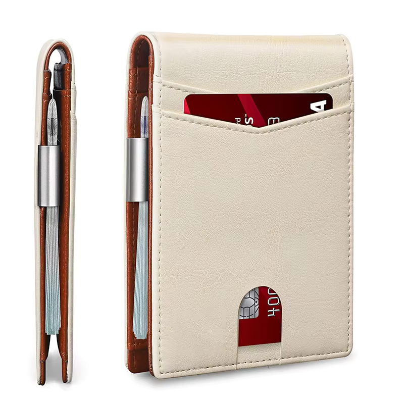 SafeSlim | Cartera de cuero RFID para hombre con diseño ultradelgado | Compacta y segura para uso diario