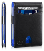 SafeSlim | Cartera de cuero RFID para hombre con diseño ultradelgado | Compacta y segura para uso diario