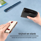 SafeSlim | Cartera de cuero RFID para hombre con diseño ultradelgado | Compacta y segura para uso diario