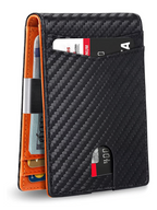 SafeSlim | Cartera de cuero RFID para hombre con diseño ultradelgado | Compacta y segura para uso diario