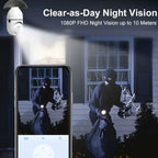 Cámara de vigilancia inteligente con vigilancia nocturna y vigilancia de 360°