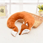 Almohada cervical cómoda para viajes | Diseño de zorro juguetón