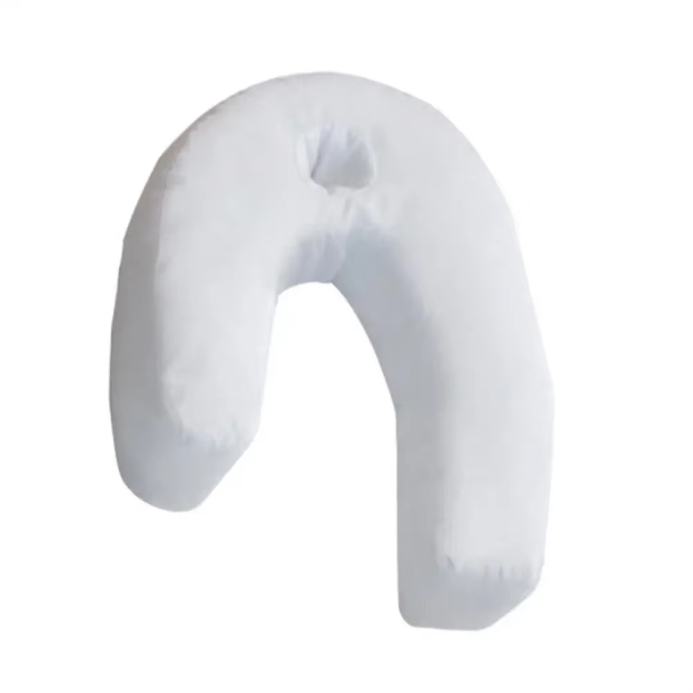 Almohada en forma de U para dormir de lado, para soporte del cuello y la columna vertebral