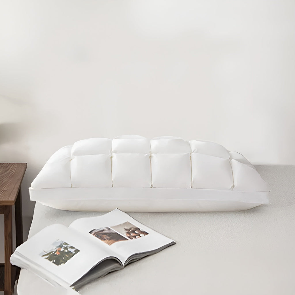 Almohada de plumas de lujo para un sueño reparador – 100% algodón