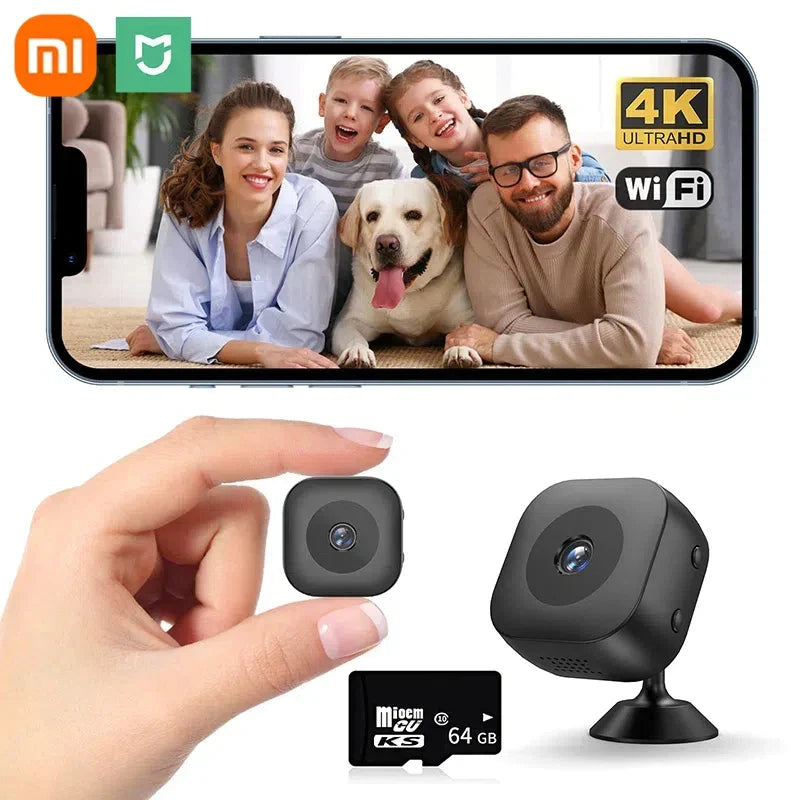 Mini cámara de seguridad HD WiFi con monitor remoto, visión nocturna 1080P, detección de movimiento, hogar inteligente, regalo de otoño de 2025