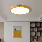 Lámpara de techo LED de madera escandinava: diseño moderno de montaje empotrado para un ambiente acogedor