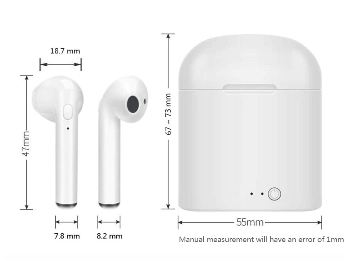 Auriculares inalámbricos Bluetooth con estuche de carga para todos los teléfonos