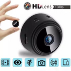 Mini cámara de seguridad inalámbrica HD 1080p con visión nocturna y audio