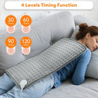 ThermaEase Elektrisches Heizkissen | 9 ajustes de temperatura y 4 modos de temporizador | 30x60cm | Barra de lavado y Schnellheizend | Para Rücken,
