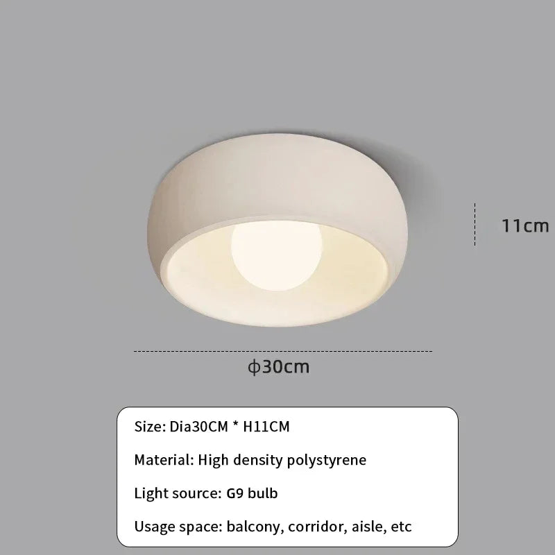 Lámparas LED japonesas Wabi-Sabi redondas