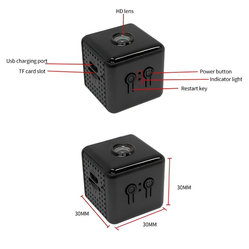 Mini cámara de seguridad WiFi 1080P para interiores